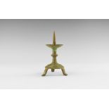 Medieval Continental Tripod Candlestick