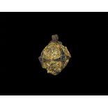 Post Medieval Tudor Gilt Pin Head