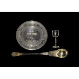 Post Medieval Russian Paten, Host Spoon and Chalice