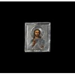 Post Medieval Russian Baptismal Icon with Christ Pantocrator