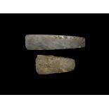 Stone Age Thick-Butted Polished Axehead Pair