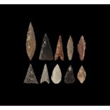 Stone Age Stone Arrowhead Group