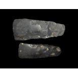 Stone Age Scandinavian Polished Flint Axehead Pair