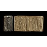 Western Asiatic Old Babylonian Cylinder Seal with Worship Scene
