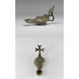 Byzantine Oil Lamp with Cross