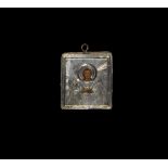 Post Medieval Russian Baptismal Icon with Guardian Angel