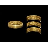 Post Medieval Gold 'Godes' blesing is my porcion' Posy Ring