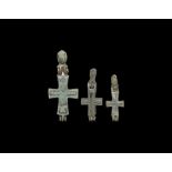 Byzantine Reliquary Cross Pendant Group