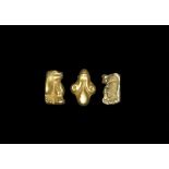 Egyptian Gold Amulet Group