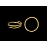 Bronze Age Large Gold Hair Ring