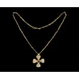 Byzantine Gold Chain with Cross Pendant