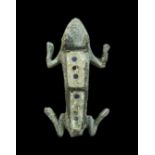 Romano-British Enamelled Frog Brooch