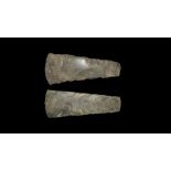 Stone Age Thick-Butted Polished Axehead Pair