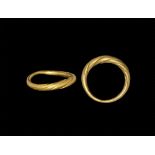 Viking Gold Faux-Twisted Ring