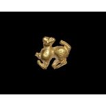 Western Asiatic Scythian Gold Zoomorphic Applique