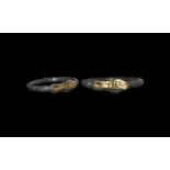 Roman Ring with Gold Applied Foot