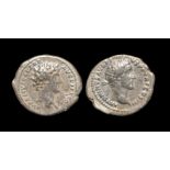 Ancient Roman Imperial Coins - Antoninus Pius and Marcus Aurelius Denarius