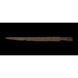 Medieval Single-Edged Sword Blade