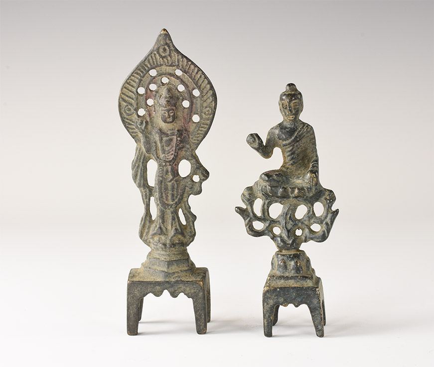 Tibetan Style Buddha Statuette Pair