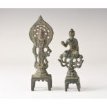 Tibetan Style Buddha Statuette Pair