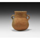 Western Asiatic Trans-Jordan Red Burnished Jar with Handles