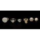 Medieval Gilt Artefact and Ring Group