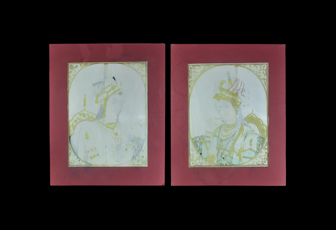 Indian Painting Pair on Ivory