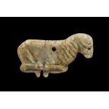 Western Asiatic Sumerian Style Limestone Amuletic Pendant