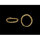 Viking Gold Ring with Flattened Terminals