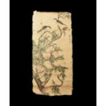 Chinese Scroll Painting with Birds and Flowers