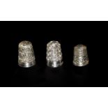 Post Medieval Silver Thimble Group