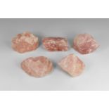 Natural History - Rose Quartz Mineral Specimen Group