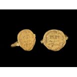 Viking Gold Ring with Islamic Coin