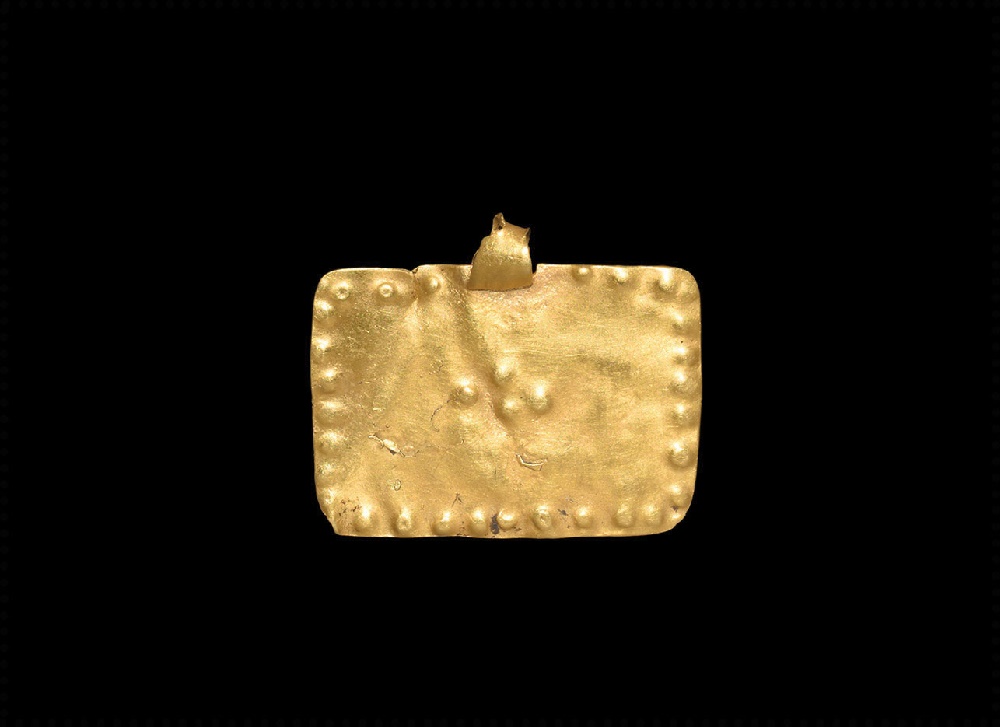 Viking Gold Pendant with Stamped Pellets