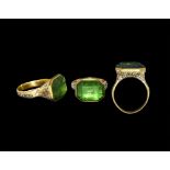 Post Medieval Gold Ring with Exceptional Peridot