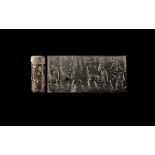 Western Asiatic Cylinder Seal with Kneeling King