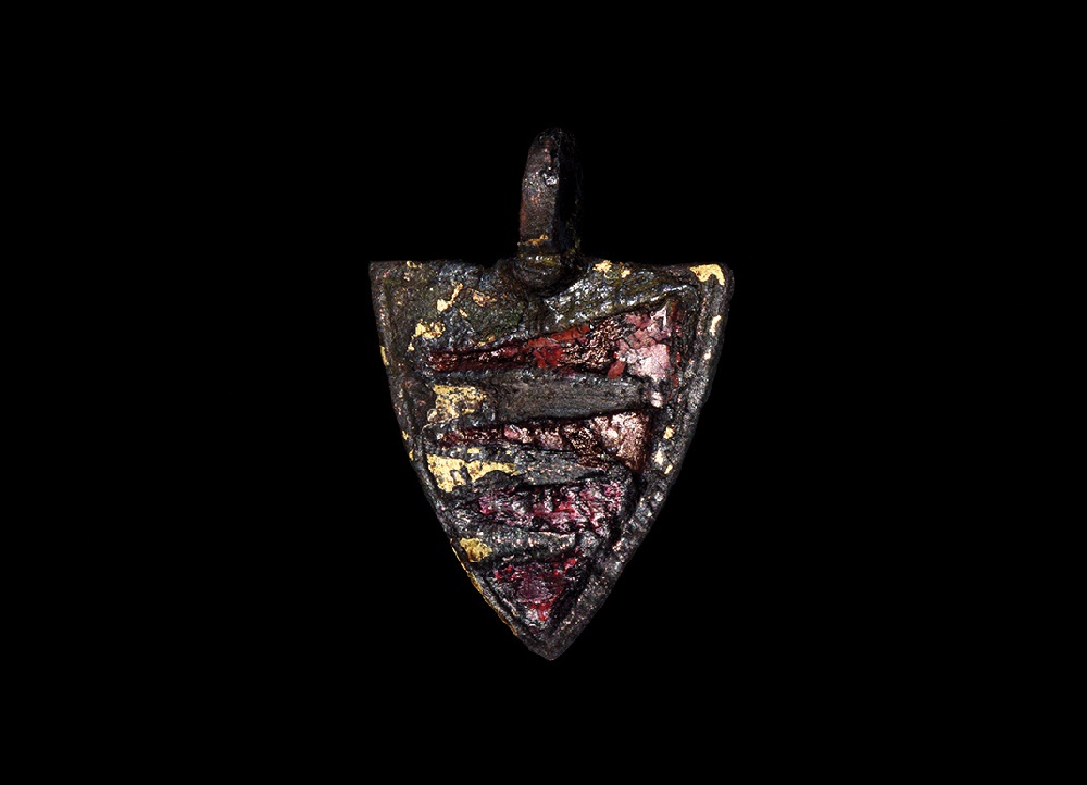 Medieval Gilt Heraldic Horse Harness Pendant