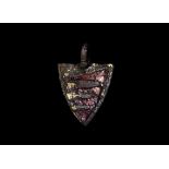 Medieval Gilt Heraldic Horse Harness Pendant