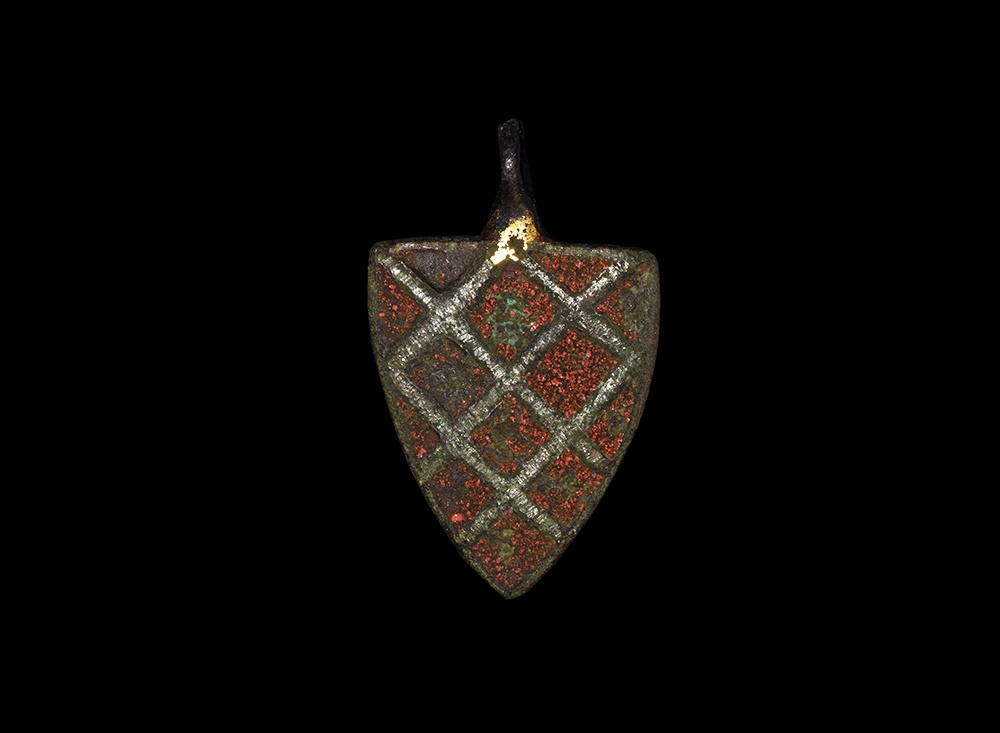 Medieval Gilt Heraldic Horse Harness Pendant