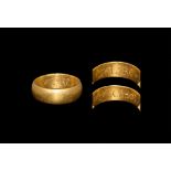 Post Medieval Gold '*I*LYKE*MY*CHOIS*' Posy Ring