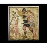 Roman Mosaic with Mars and Cupid