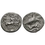 Ancient Greek Coins - Akragas - Charioteer Tetradrachm