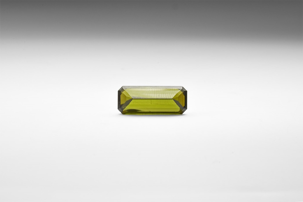 Natural History - 9.75 Carat Facetted Green Tourmaline Gemstone.