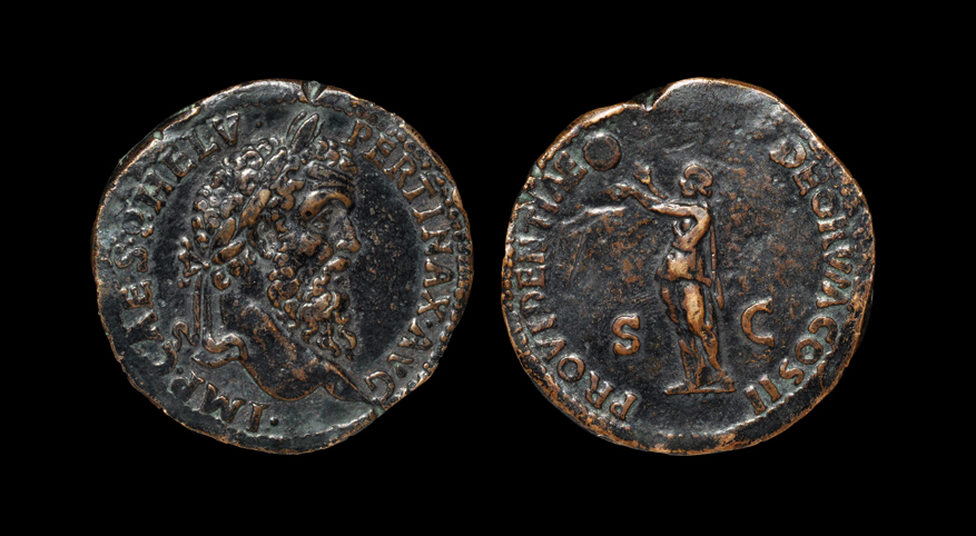Ancient Roman Imperial Coins - Pertinax - Providentia Paduan Sestertius