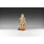 Chinese Polychrome Figure with Prayer Void