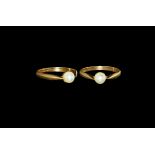 Post Medieval French Gold Ring with Pearl