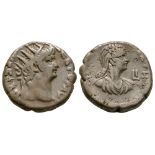 Ancient Roman Imperial Coins - Nero and Poppaea - Alexandria - Double Portrait Tetradrachm