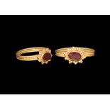 Roman Gold Intaglio Ring with Bird