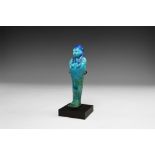 Egyptian Deep Blue Glazed Shabti