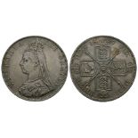 English Milled Coins - Victoria - 1887 Arabic - Double Florin